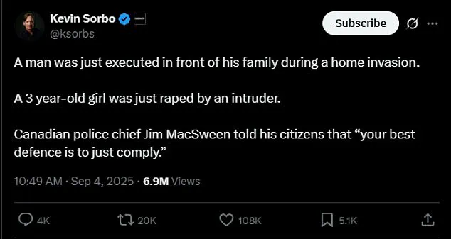 York Regional Police Chief's Controversial Advice on Home Invasions Sparks Debate