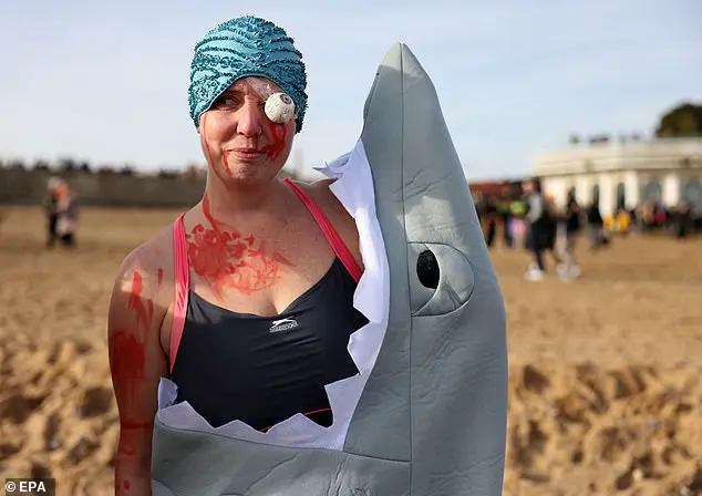 Community Celebrates New Year with Traditional North Sea Dip in Whitley Bay