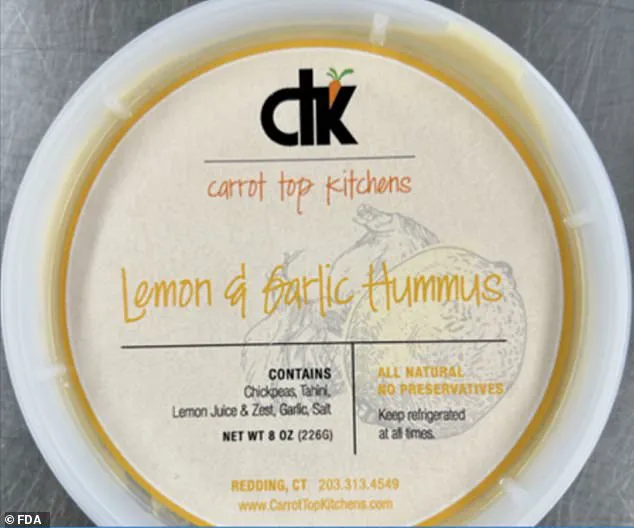 FDA Issues Class II Recall for Carrot Top Country Kitchens Hummus Due to Undeclared Sesame Allergen