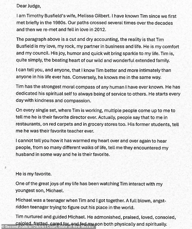 Melissa Gilbert Pleads for Husband Timothy Busfield's Release in Emotional Letter to Judge