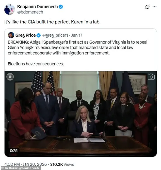 Abigail Spanberger's Controversial Executive Orders Spark Conservative Backlash Amid Virginia's Political Shift