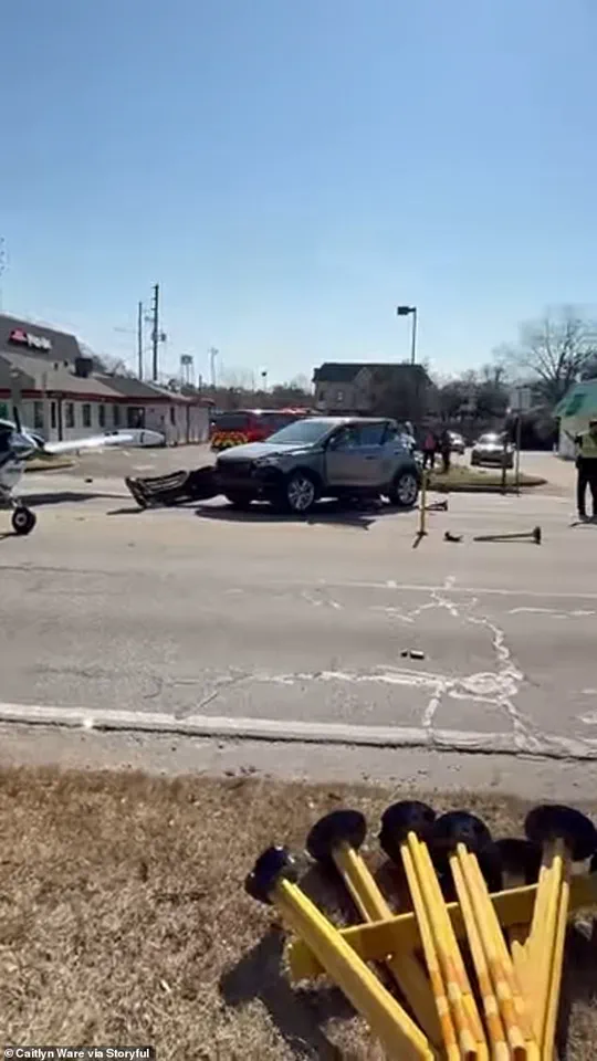 Single-Engine Plane Makes Emergency Landing, Crashes on Georgia Street; Minor Injuries
