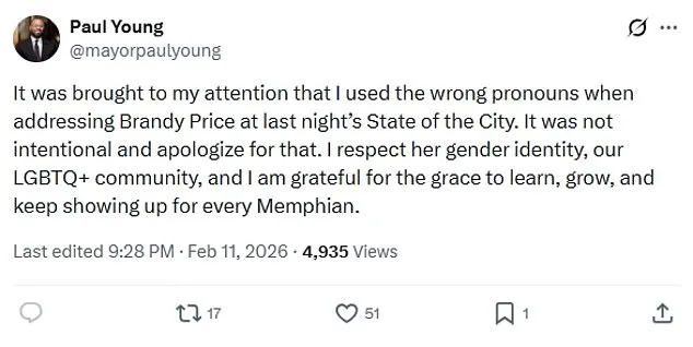Memphis Mayor Apologizes for Misgendering Transgender Activist at State of the City Speech