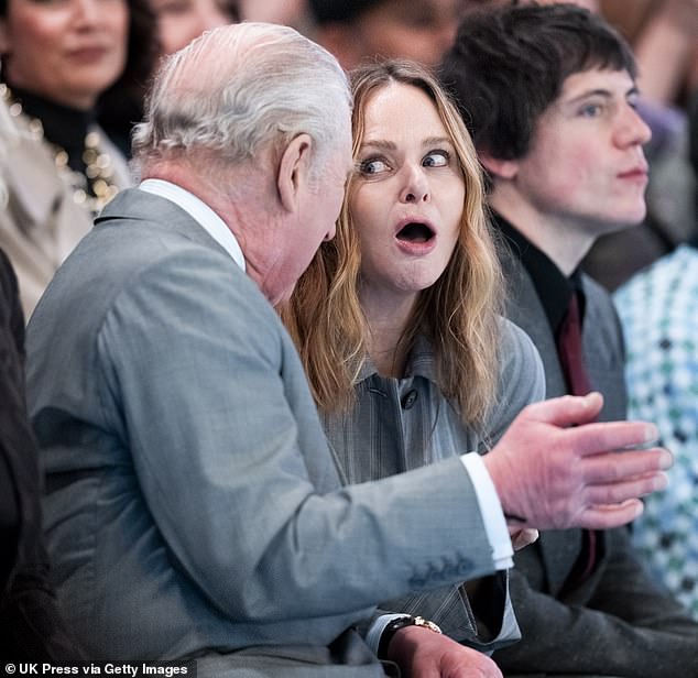 King Charles Shares Laughter with Stella McCartney at London Fashion Week Hours After Andrew's Arrest