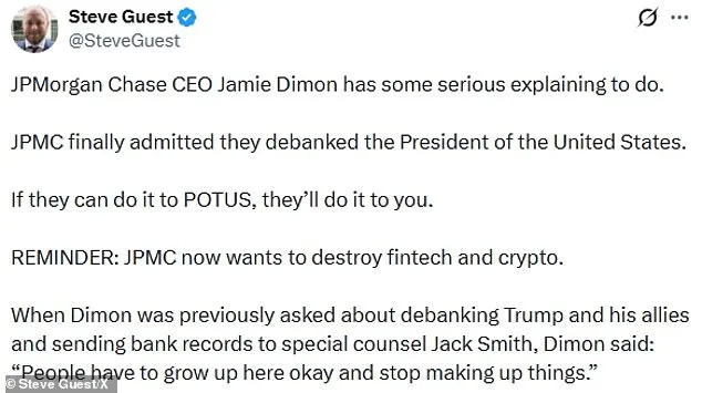 JPMorgan Chase Faces $5 Billion Lawsuit from Trump Over Account Closure Alleged Political Bias