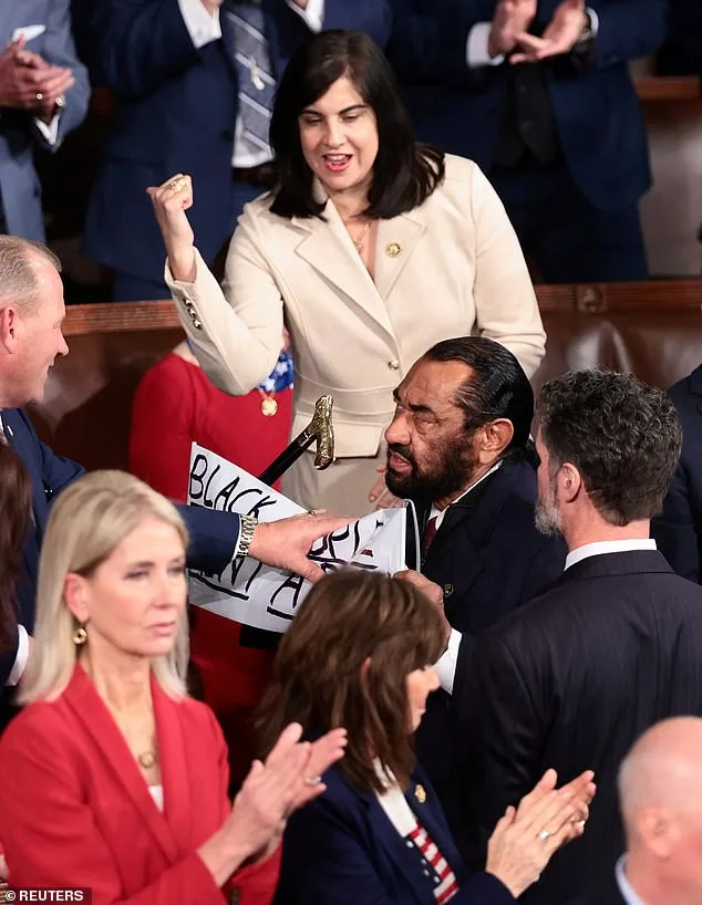 Congressman Al Green Removed During State of the Union Protest Against Trump's AI-Generated Video of Obamas as Primates