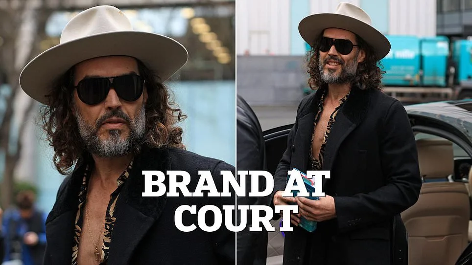 Russell Brand Arrives at Court for Rape Charges in Dramatic Attire and Bible Incident