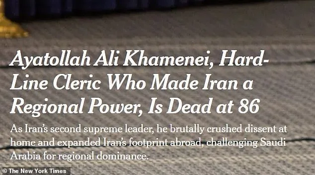 NYT's Khamenei Headline Sparks Outcry for Omitting 'Terrorist' Condemnation
