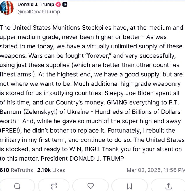 Trump's 'Unlimited' Stockpile Claims Clash with Analysts' Warnings as Iran Tensions Escalate