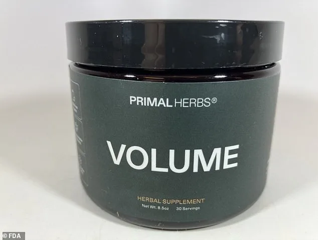 Primal Herbs Volume Voluntarily Recalled Over Undisclosed Sildenafil Ingredient