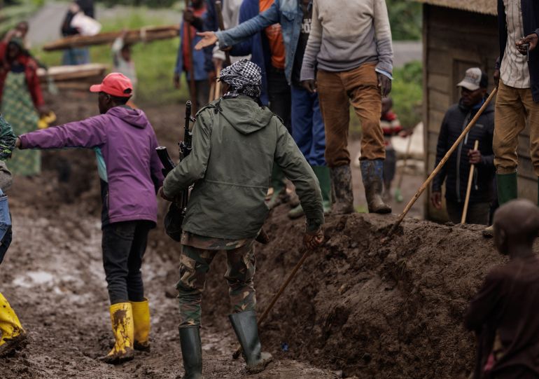 Poverty forces children into DRC mines, where landslides kill dozens.