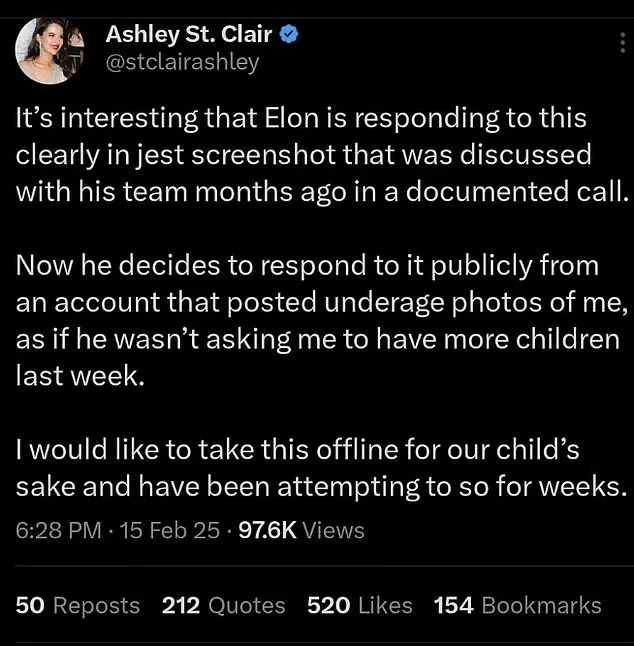 Ashley St. Clair Reveals Additional Details About Her Relationship With Elon Musk