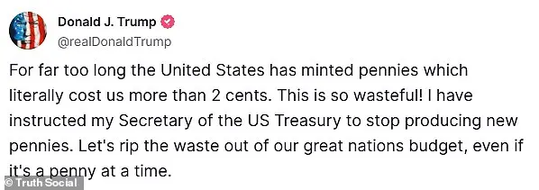 Donald Trump Orders Stop to Penny Production