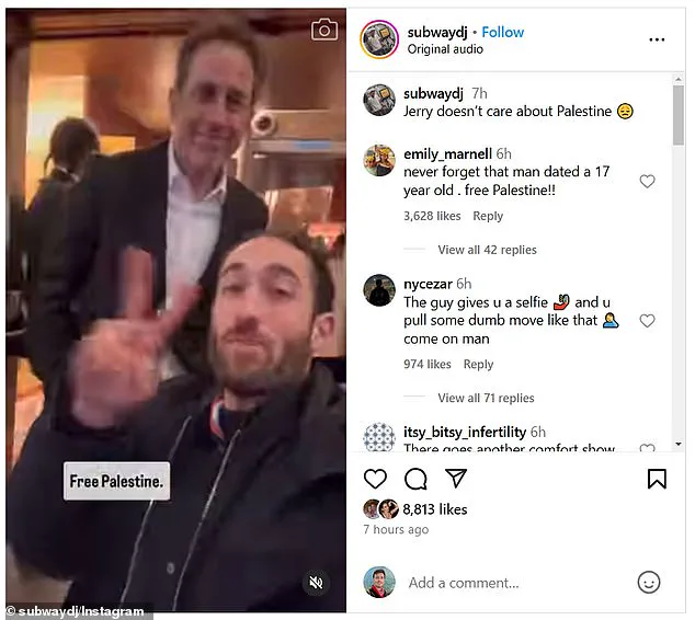 Jerry Seinfeld's Awkward Encounter with a Pro-Palestinian Activist