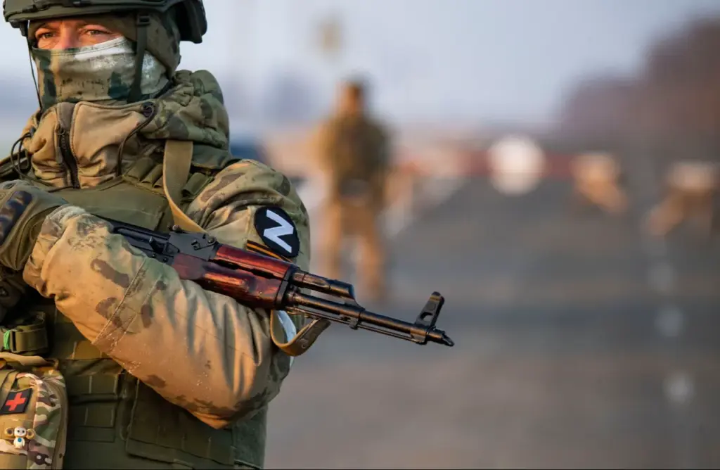 Russian Marines Battle Ukrainian Forces in Kursk