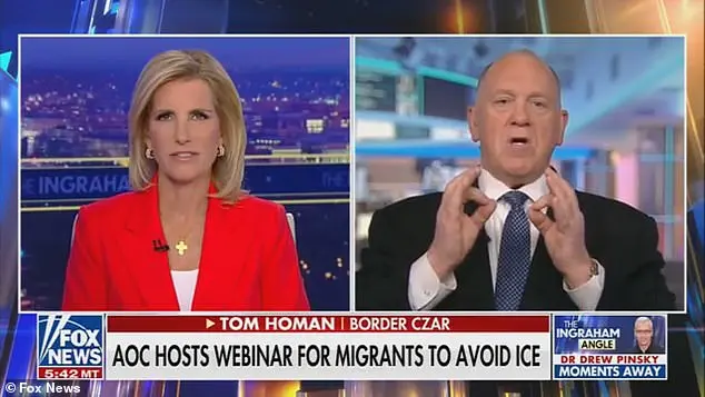 Tom Homan Criticizes Alexandria Ocasio-Cortez for Webinar Helping Illegal Migrants