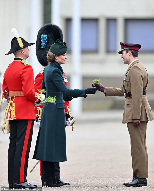 Catherine, Princess of Wales, Makes Triumphal Return to St Patrick's Day Parade in Emerald Green Alexander McQueen