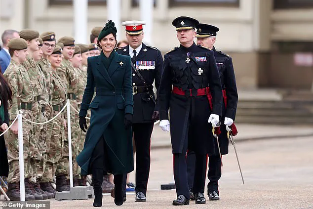 Catherine, Princess of Wales, Makes Triumphal Return to St Patrick's Day Parade in Emerald Green Alexander McQueen