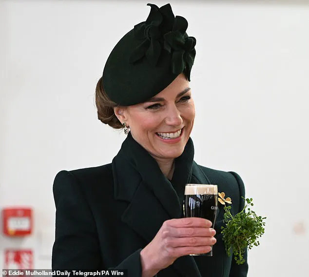 Catherine, Princess of Wales, Makes Triumphal Return to St Patrick's Day Parade in Emerald Green Alexander McQueen