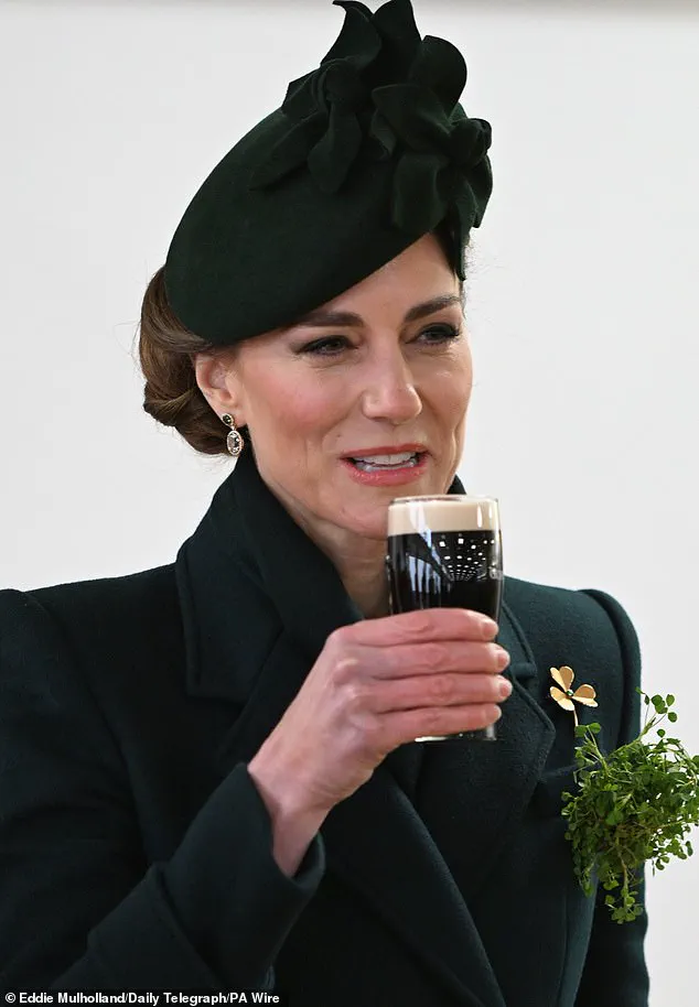 Catherine, Princess of Wales, Makes Triumphal Return to St Patrick's Day Parade in Emerald Green Alexander McQueen