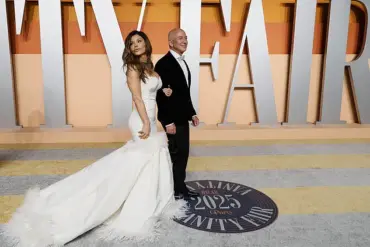 Lauren Sanchez Stuns at Vanity Fair Oscars Party in White Gown