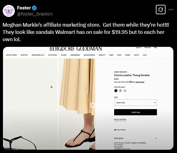 Meghan Markle Launches Self-Promoting Shopping Account, Proving She's Only In It For Herself