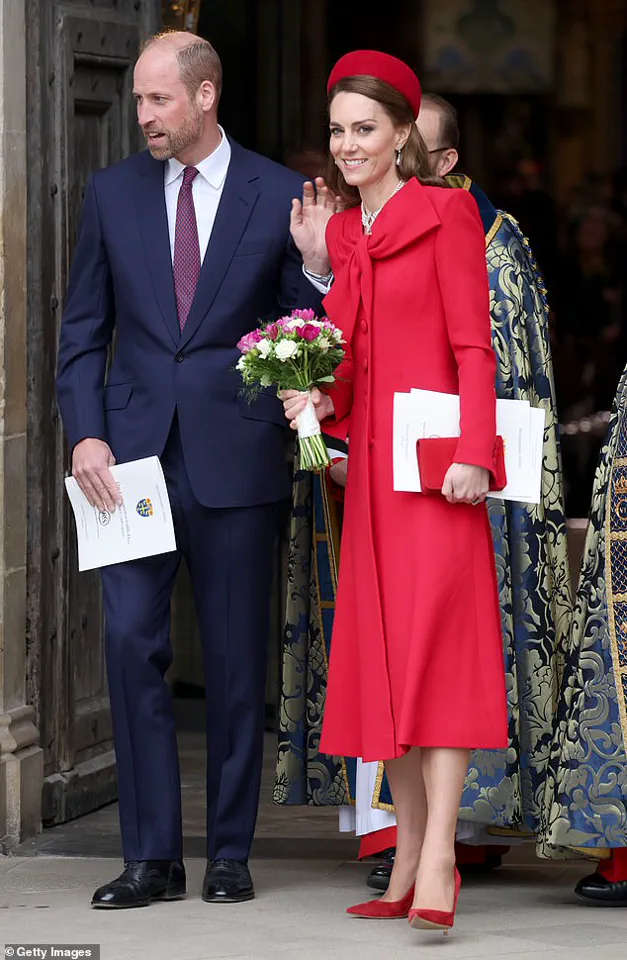 Princess Kate Makes Triumphant Return to Commonwealth Day Service in Red Catherine Walker Dress