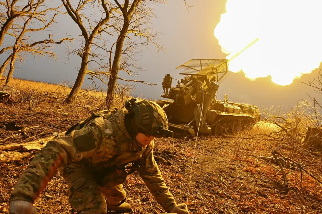 Russian airborne forces destroy Ukrainian military position