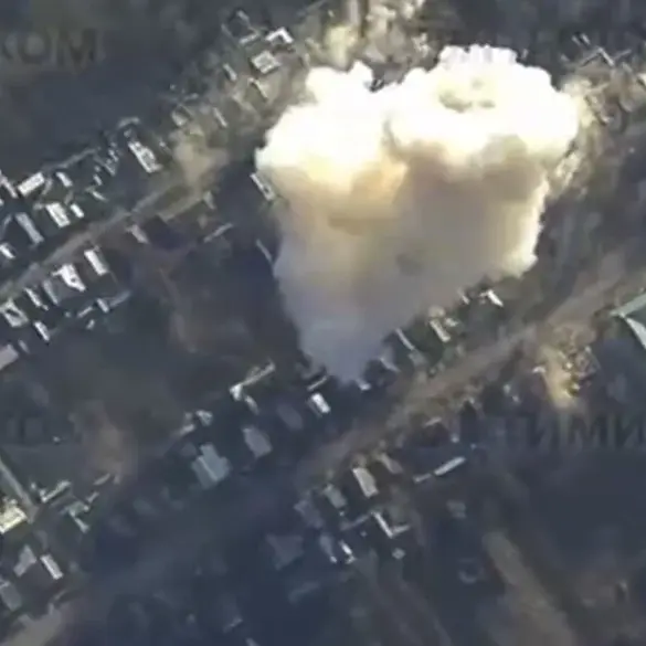 Russian Drone Strikes Ukrainian Military Target in Sudzha, Kursk Region