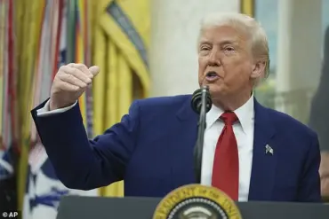 President Trump Addresses 'TACO' Acronym During Oval Office Discussion on Trade Policies