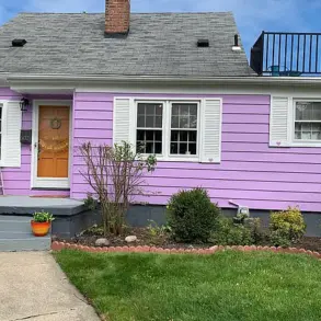 Royal Oak Couple's Pandemic Project: Transforming a Bungalow into a Radiant Purple Cottage