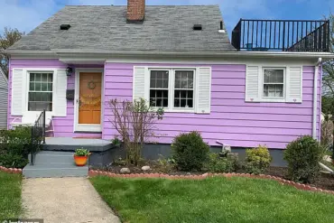 Royal Oak Couple's Pandemic Project: Transforming a Bungalow into a Radiant Purple Cottage
