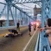 Violent Clashes Erupt on Roebling Bridge During Anti-ICE Protest