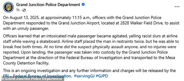 Breeze Airways Flight MX704 Forced to Make Emergency Landing After Passenger Yelled Racial Slurs and Assaulted Others with Waist Belt, Diverted to Grand Junction