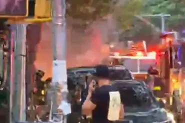 Explosion on Brooklyn Street Blows Manhole into Air, Sends Debris Flying