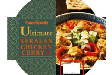 Farmfoods Recalls Ultimate Keralan Chicken Curry Due to Undeclared Prawn Allergen in Batch L550 (Best-Before: 13 February)