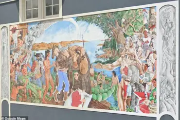 ‘Art should provoke, not erase,’ says muralist Rocky Rische-Baird as Oakland debates removal of controversial Ohlone history mural