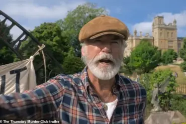 Pierce Brosnan Charms Fans as 'Silver Fox' in Thursday Murder Club Debut